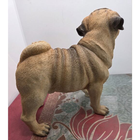 Vtg. 99' Veronese Design 7 Inch Pug Dog Resin Figurine Male - Picture 7 of 13